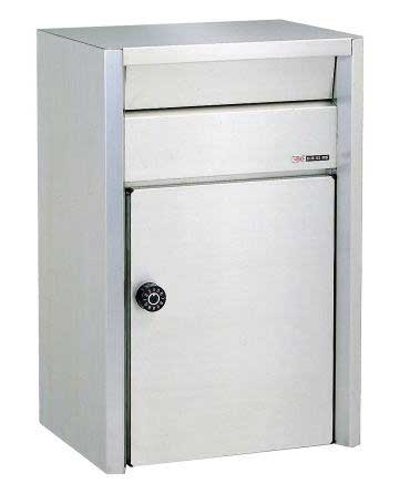 大型ステンレスポスト(大容量郵便受け箱)ダイヤル鍵付き