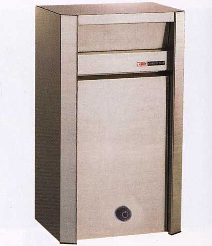 ステンレス郵便受け(ポスト)684-ダイヤル鍵付き