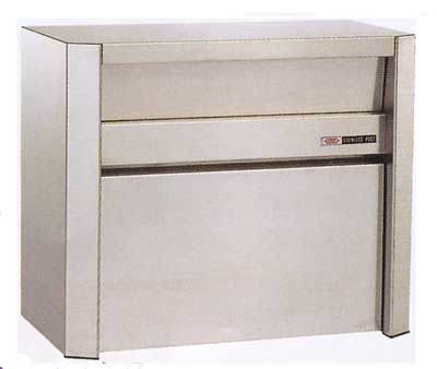 郵便受け箱ステンレスポスト686南京錠取り付けタイプ