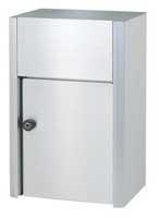 ステンレス郵便受け箱(ポスト)667ダイヤル鍵式裏側取り出し口