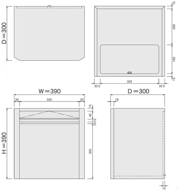 ステンレス郵便受け箱(ポスト)662サイズ