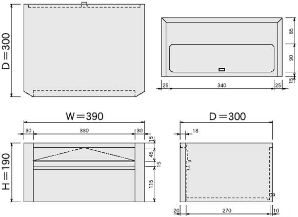 郵便受け箱(ステンレスポスト)610サイズ