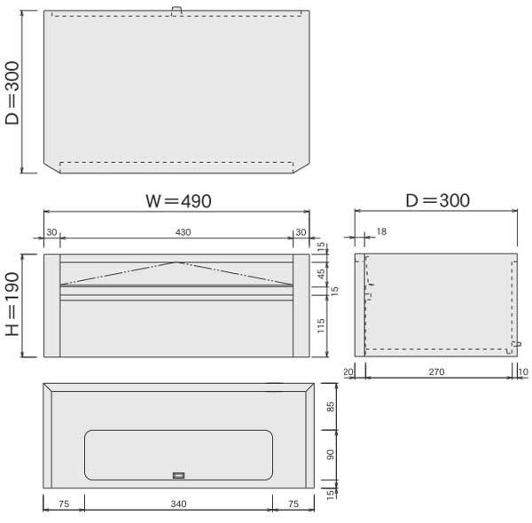 郵便受け箱(ポスト)611サイズ