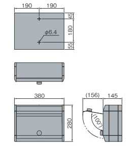 一戸建てアパート住宅用郵便ポスト(ポスト)NO34サイズ