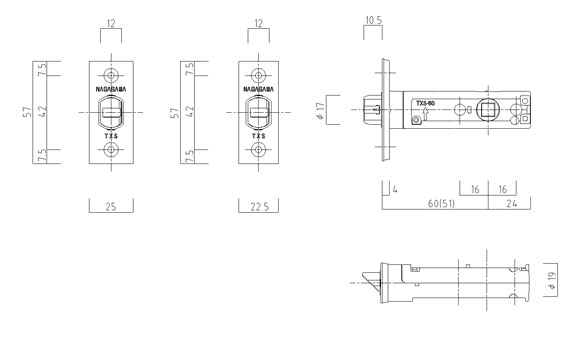 抗ウイルス抗菌機能付き取替用レバーハンドル(ドアノブ)チューブラ錠サイズ