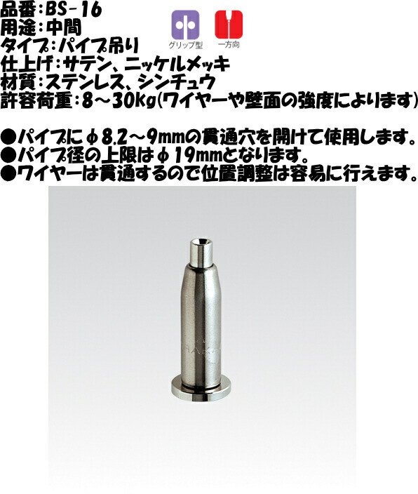 パイプ吊り用グリップ 中間金具