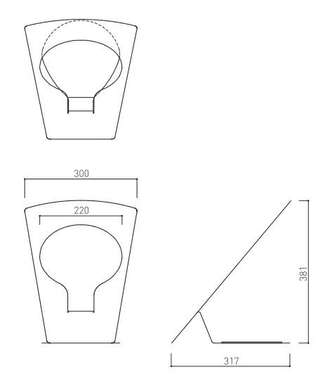 消火器スタンドFG320サイズ