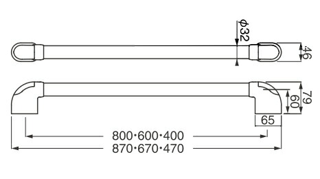 補助手すりセットどこでも手すりサイズ