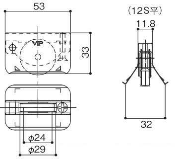 サッシ取替戸車12S平サイズ
