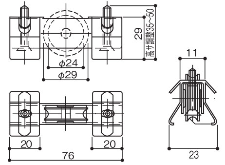 サッシ取替戸車サイズ