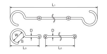 分割可能でコンパクト収納連結Ｓカンフックサイズ