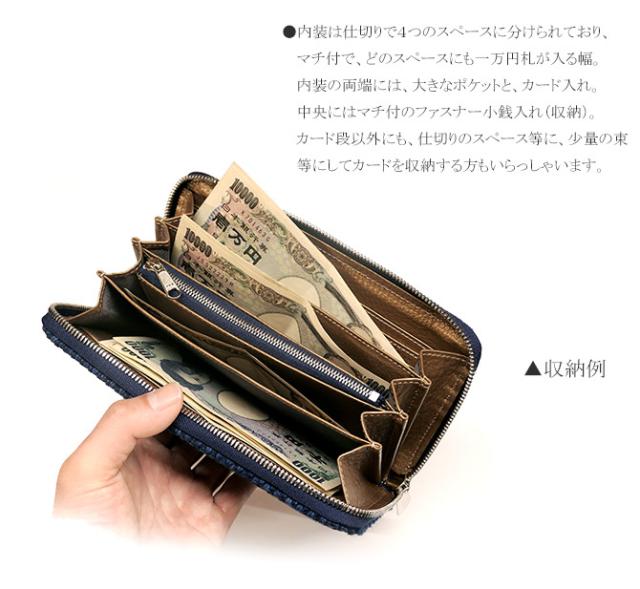 ファスナー長財布の機能紹介