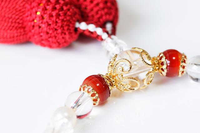 パワーストーン数珠霧縞メノー水晶