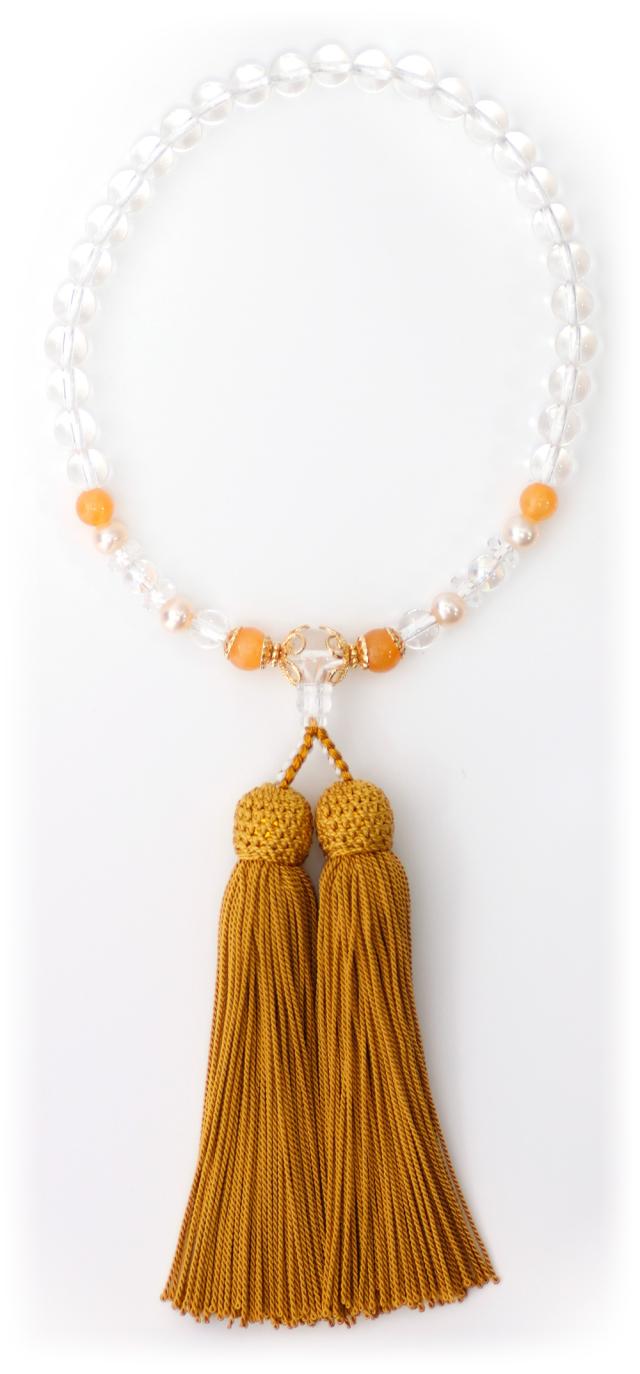 パワーストーン数珠霧縞メノー水晶