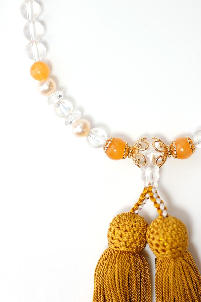 パワーストーン数珠霧縞メノー水晶