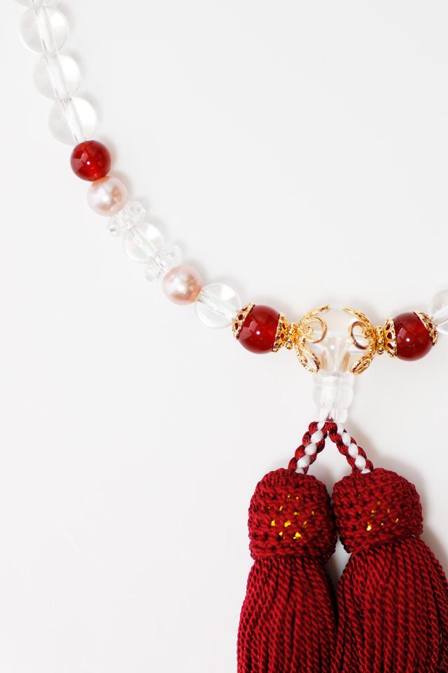 パワーストーン数珠霧メノー水晶