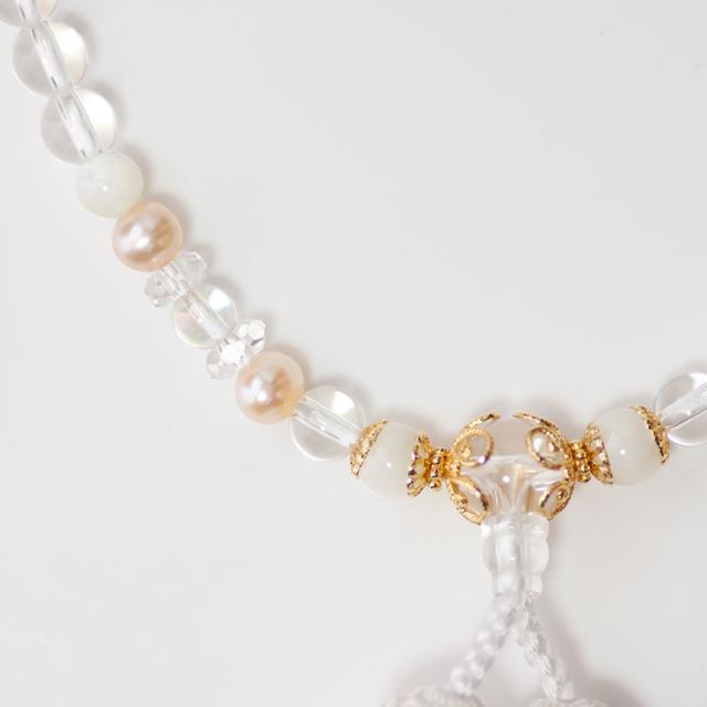 パワーストーン数珠シェル水晶