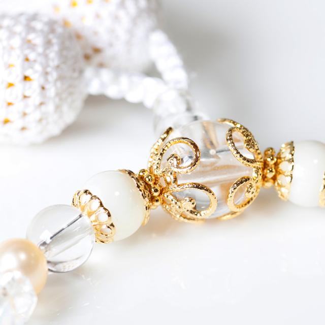 パワーストーン数珠シェル水晶