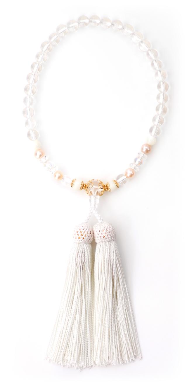 パワーストーン数珠シェル水晶