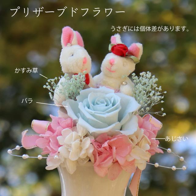 うさぎさんの結婚式 電報 祝電