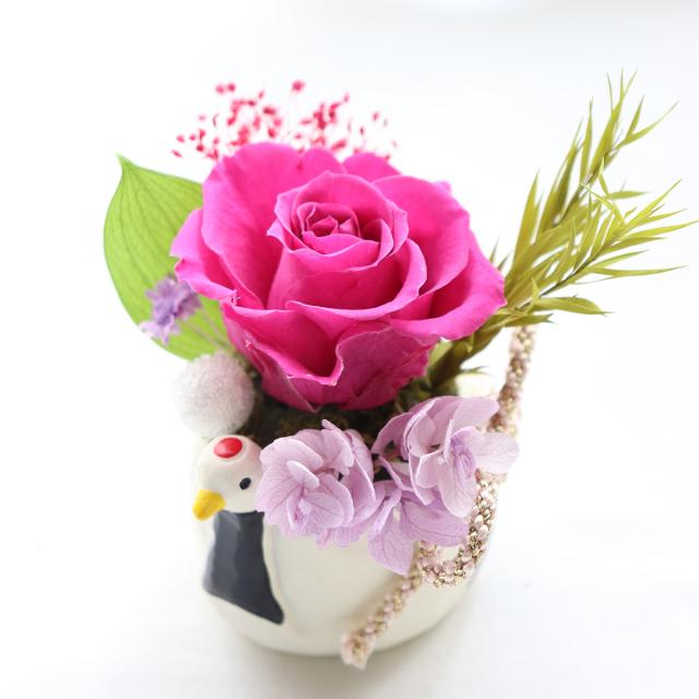 亀 置物 長寿祝い プリザーブドフラワー