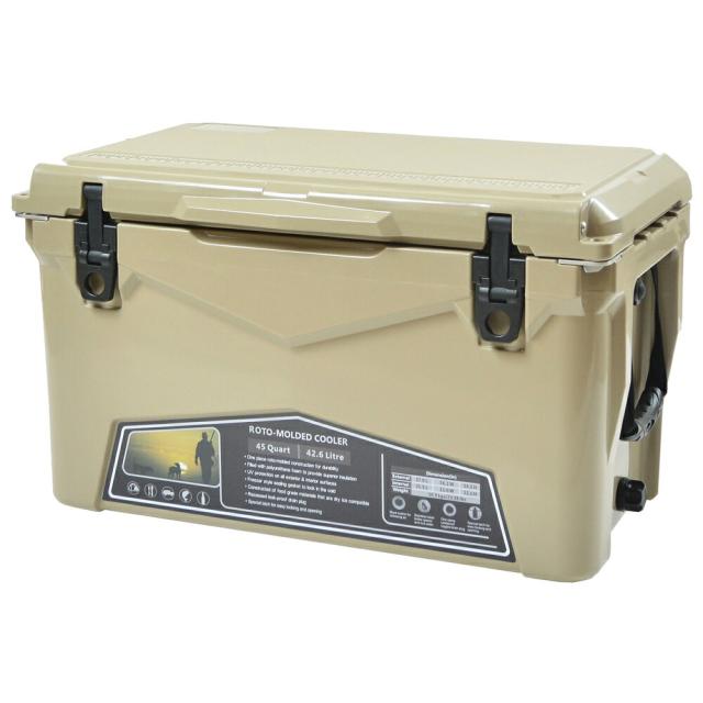 ICE AGE アイスエイジ クーラーボックス 42.6L 45QT  (タン) 保冷 キャンプ アウトドア バーベキュー 釣り 収納 キュリアス