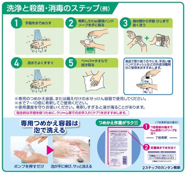 花王　Kao薬用ハンドソープ　濃縮タイプ　4.5L×3本入●ケース販売お徳用