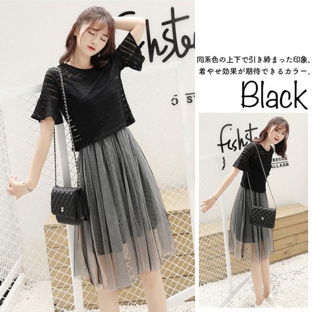 Tシャツ ワンピース シースルー