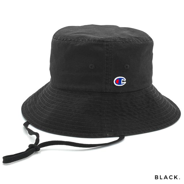 紐付き バケットハット 深め ツバ長