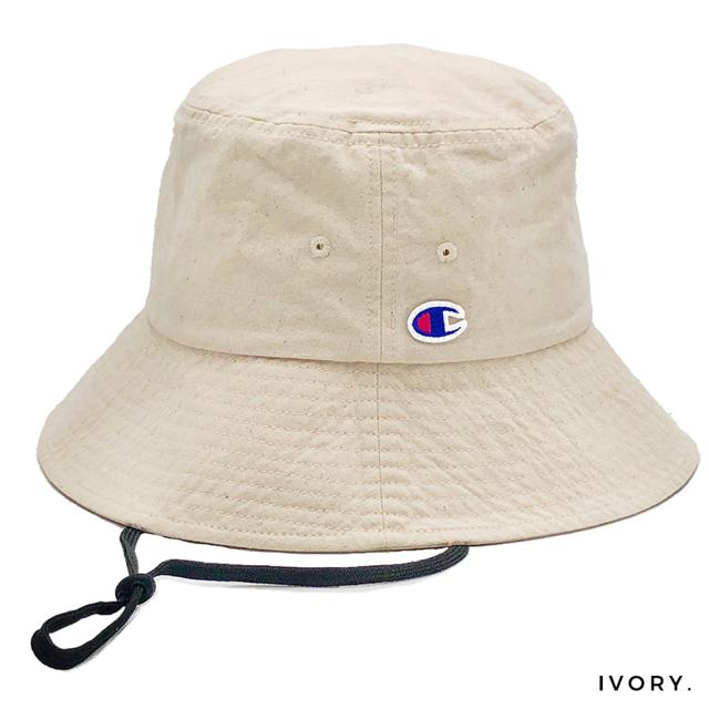 紐付き バケットハット 深め ツバ長