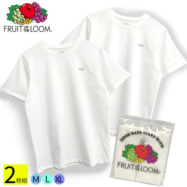 Fruit of the Loom Tシャツ メンズ 半袖 2枚セット フルーツオブザルーム