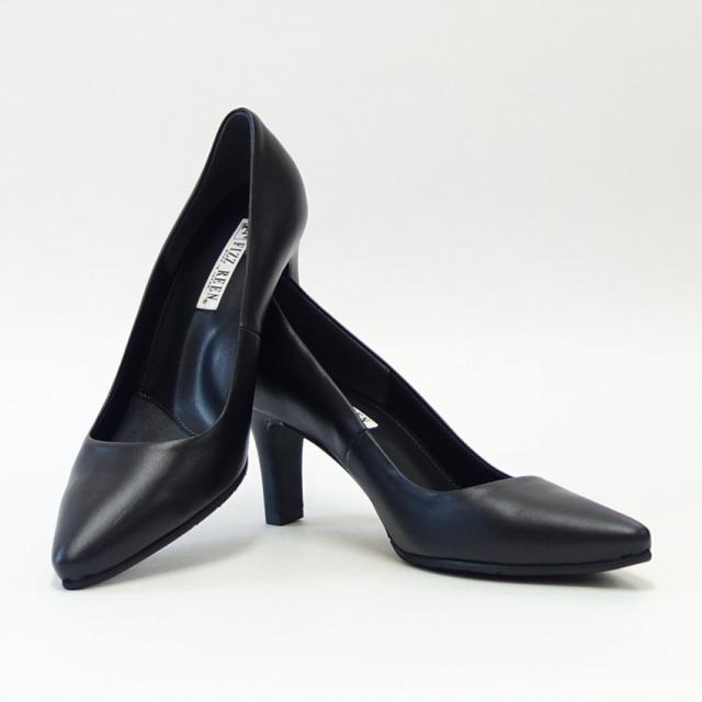 FIZZ REEN フィズリーン 8520 ブラック（レディース） スタイリッシュ 快適パンプス 7cmヒール ポインテッドトゥ 日本製 展開サイズ 23cm 23.5cm 24cm 「靴」