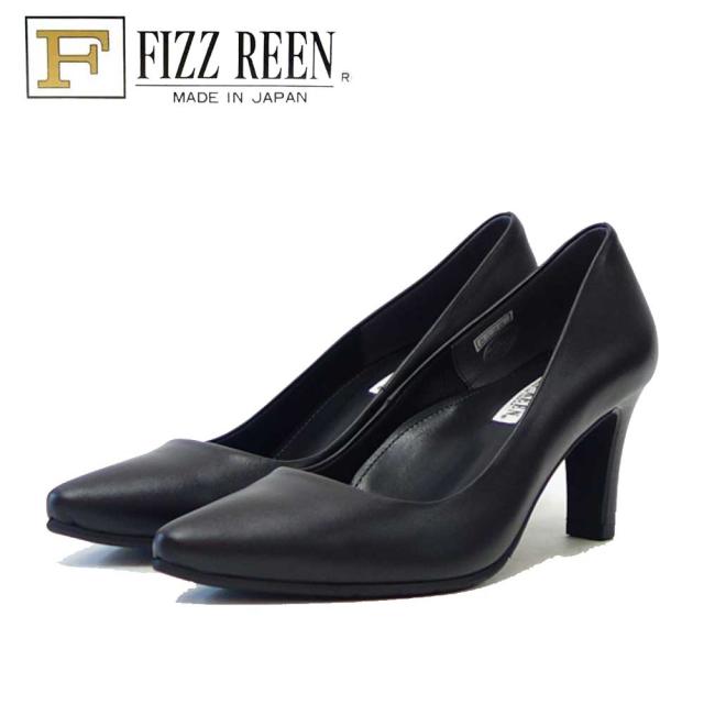 FIZZ REEN フィズリーン 8520 ブラック（レディース） スタイリッシュ 快適パンプス 7cmヒール ポインテッドトゥ 日本製 展開サイズ 23cm 23.5cm 24cm 「靴」