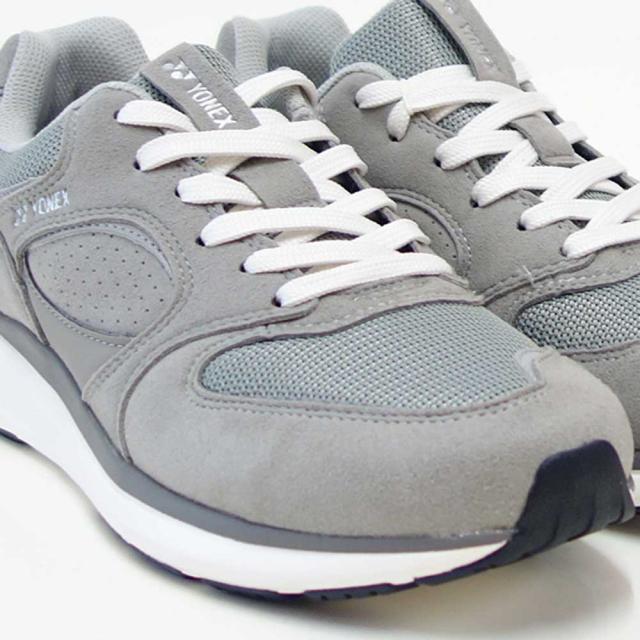 ヨネックス YONEX 123 010 グレー（ユニセックス） 撥水 快適ウォーキング パワークッションプラス メッシュ素材 楽々フィット 3.5E 膝 腰 負担軽減 男女兼用 旅行 靴