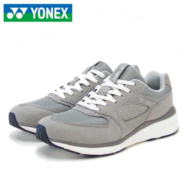 ヨネックス YONEX 123 010 グレー（ユニセックス） 撥水 快適ウォーキング パワークッションプラス メッシュ素材 楽々フィット 3.5E 膝 腰 負担軽減 男女兼用 旅行 靴