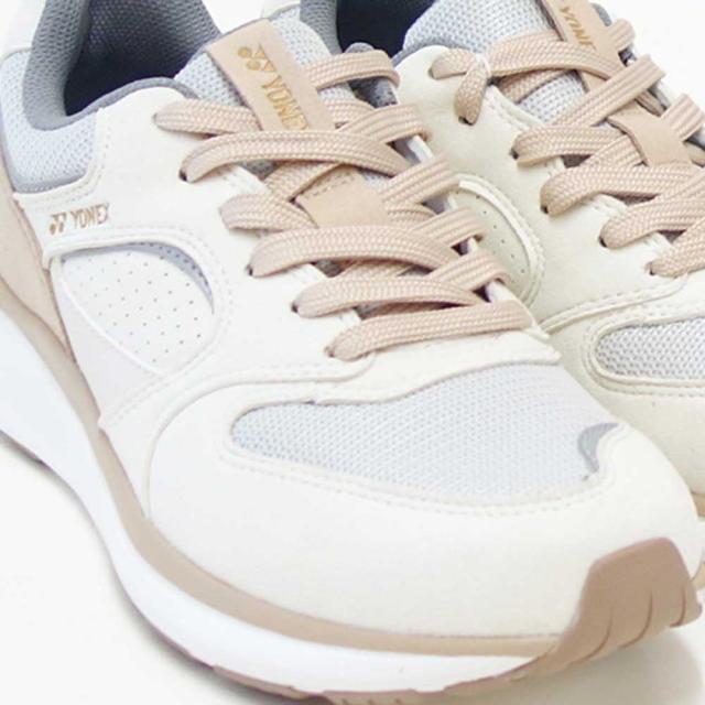 ヨネックス YONEX 123 420 クリーム／ベージュ（ユニセックス） 撥水 快適ウォーキング パワークッションプラス メッシュ素材 楽々フィット 3.5E 膝 腰 負担軽減 男女兼用 旅行 靴