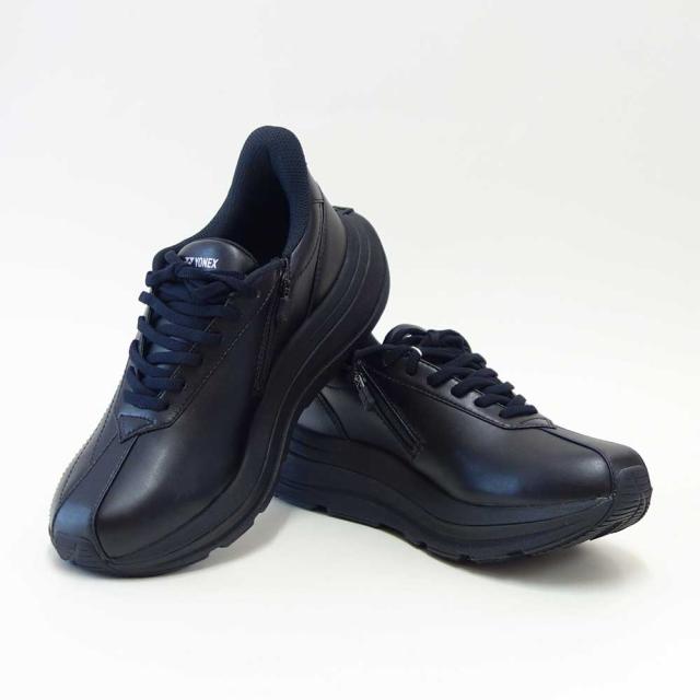 ヨネックス YONEX M128 007 ブラック（メンズ） 撥水 快適ウォーキング パワークッションプラス ハンズフリー 楽々フィット 3.5E 膝 腰 負担軽減 旅行 靴