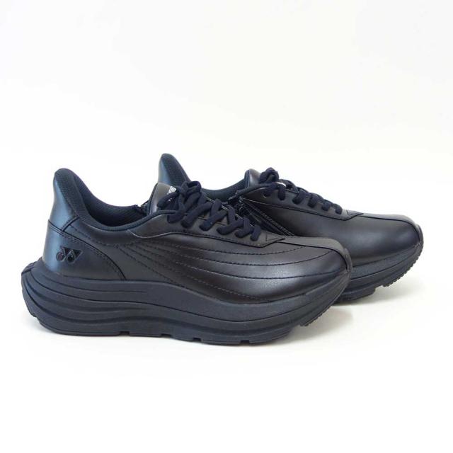 ヨネックス YONEX M128 007 ブラック（メンズ） 撥水 快適ウォーキング パワークッションプラス ハンズフリー 楽々フィット 3.5E 膝 腰 負担軽減 旅行 靴