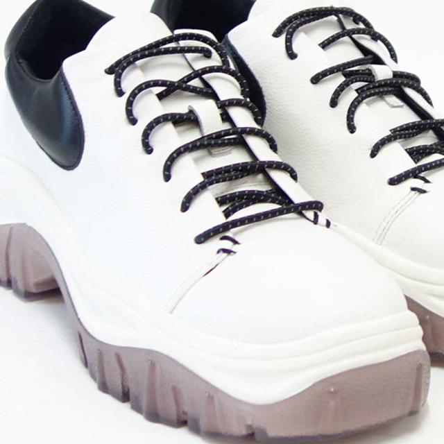 【SALE】 ユーコ イマニシ yuko imanishi +  726040 MARUCO ホワイト 上質レザー スニーカー 厚底  展開サイズ 23cm 23.5cm 24cm 24.5cm「靴」