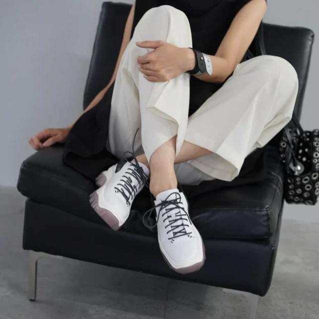 【SALE】 ユーコ イマニシ yuko imanishi +  726040 MARUCO ホワイト 上質レザー スニーカー 厚底  展開サイズ 23cm 23.5cm 24cm 24.5cm「靴」