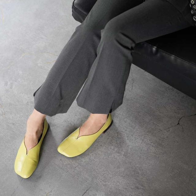 【SALE】 ユーコ イマニシ yuko imanishi +  741101 JIM シルバー 上質レザー スリッポン カッターシューズ  展開サイズ 23cm 23.5cm 24cm 24.5cm「靴」