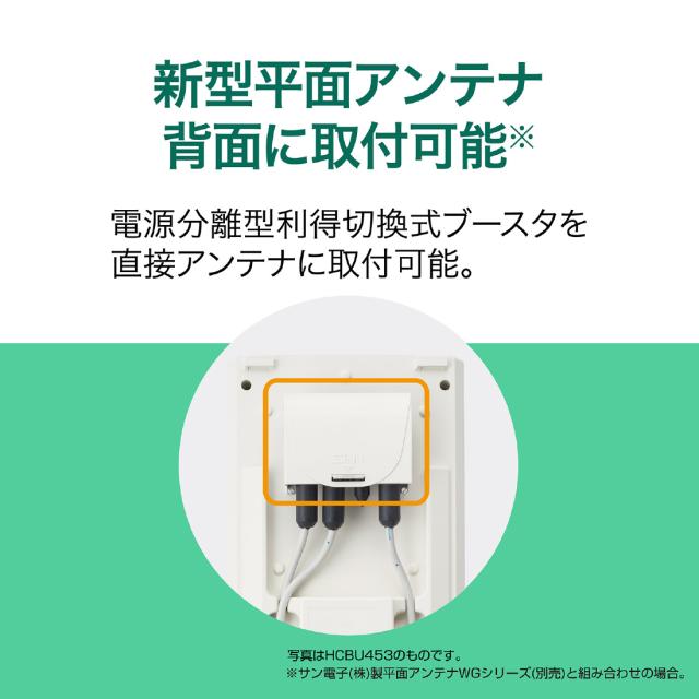 新型平面アンテナ背面に取付可能