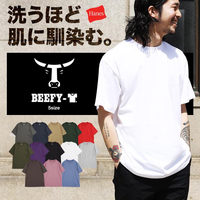 BEEFY メンズ クルーネック 半袖 Tシャツ
