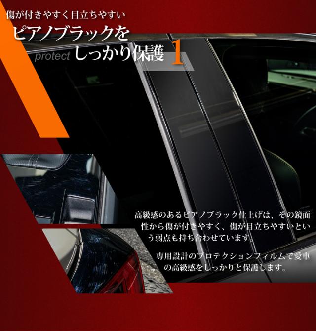 傷がつきやすく目立ちやすいピアノブラックをしっかりプロテクト