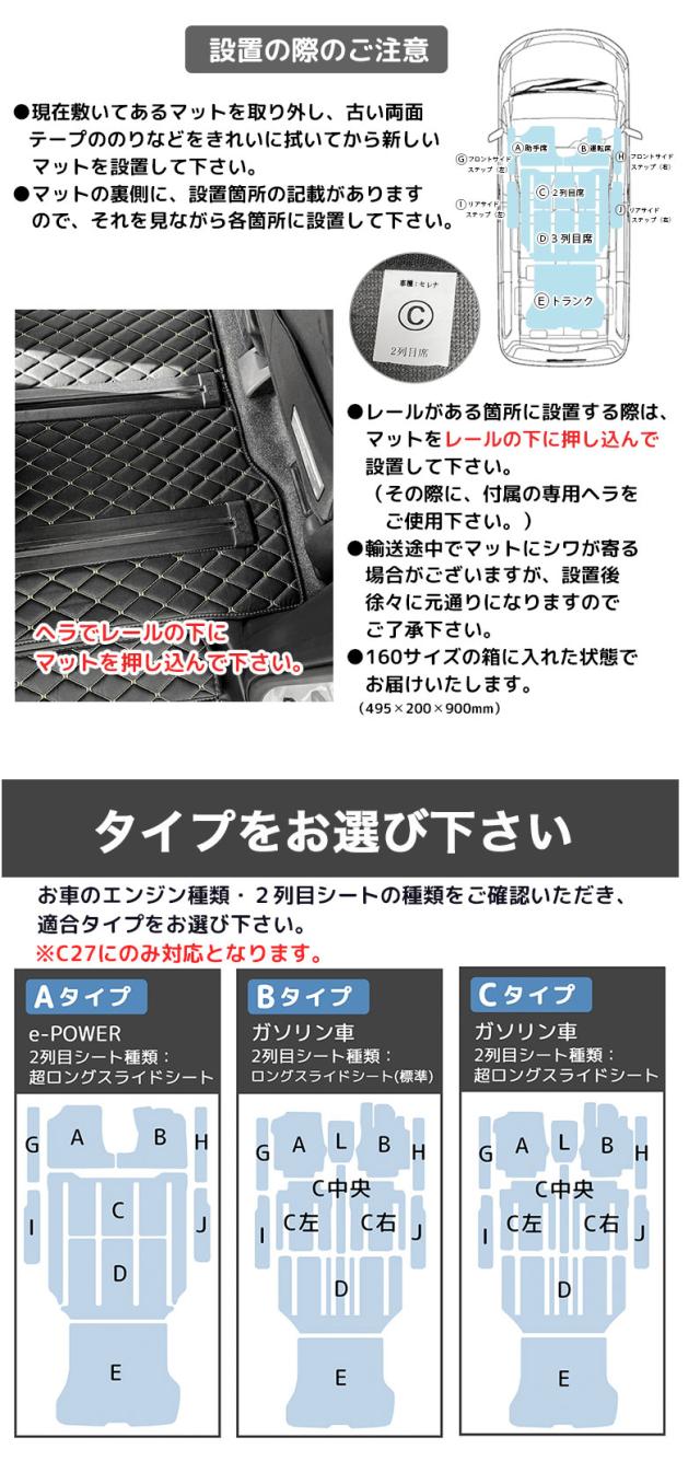 自動車マット フロアマット 車 マット セレナ e-power ハイブリッド 日産