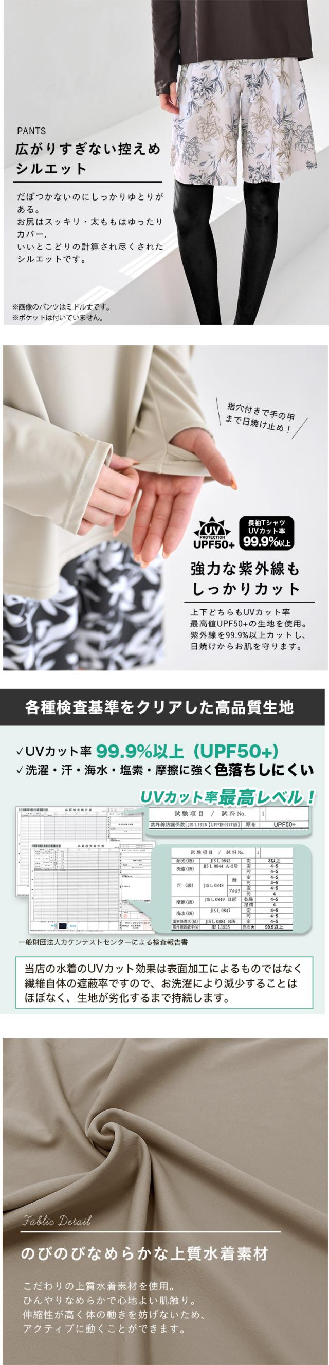 水着 レディース 体型カバー ラッシュガード インナー付き 長袖 Tシャツ 指穴 付き 日焼け止め UVカット