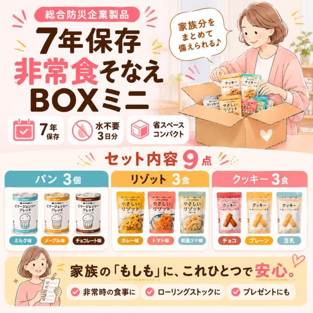 7年保存 非常食そなえBOX ミニ内訳