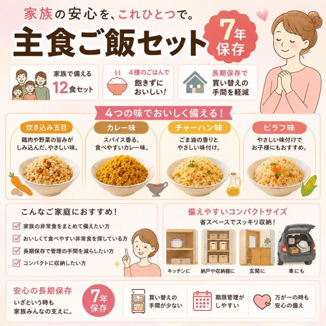 家族向け非常食永谷園フリーズドライご飯