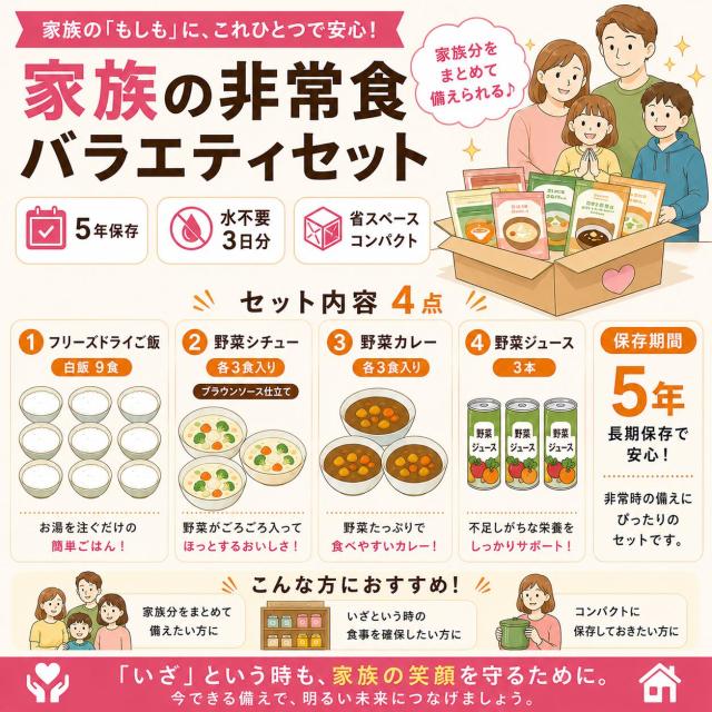 家族の防災セット