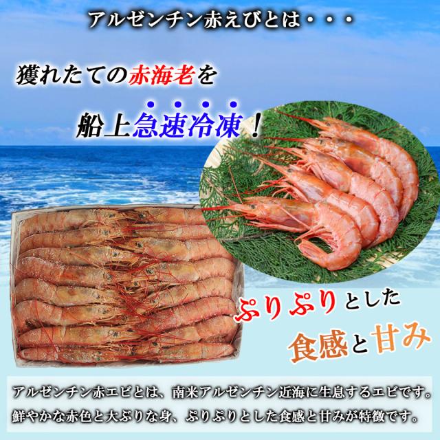 アルゼンチンエビ 赤エビ 2kg (1箱/20-40尾) 送料無料 特大サイズ L1サイズ 赤えび 赤海老 大型エビ 有頭エビ えび エビ 海鮮丼 生食用 刺身 お刺身 急速冷凍 いいBUYストア